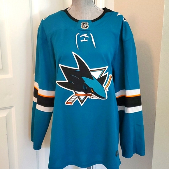 AUTHENTIC NHL San Jose Sharks Adidas Home Jersey Size 46
